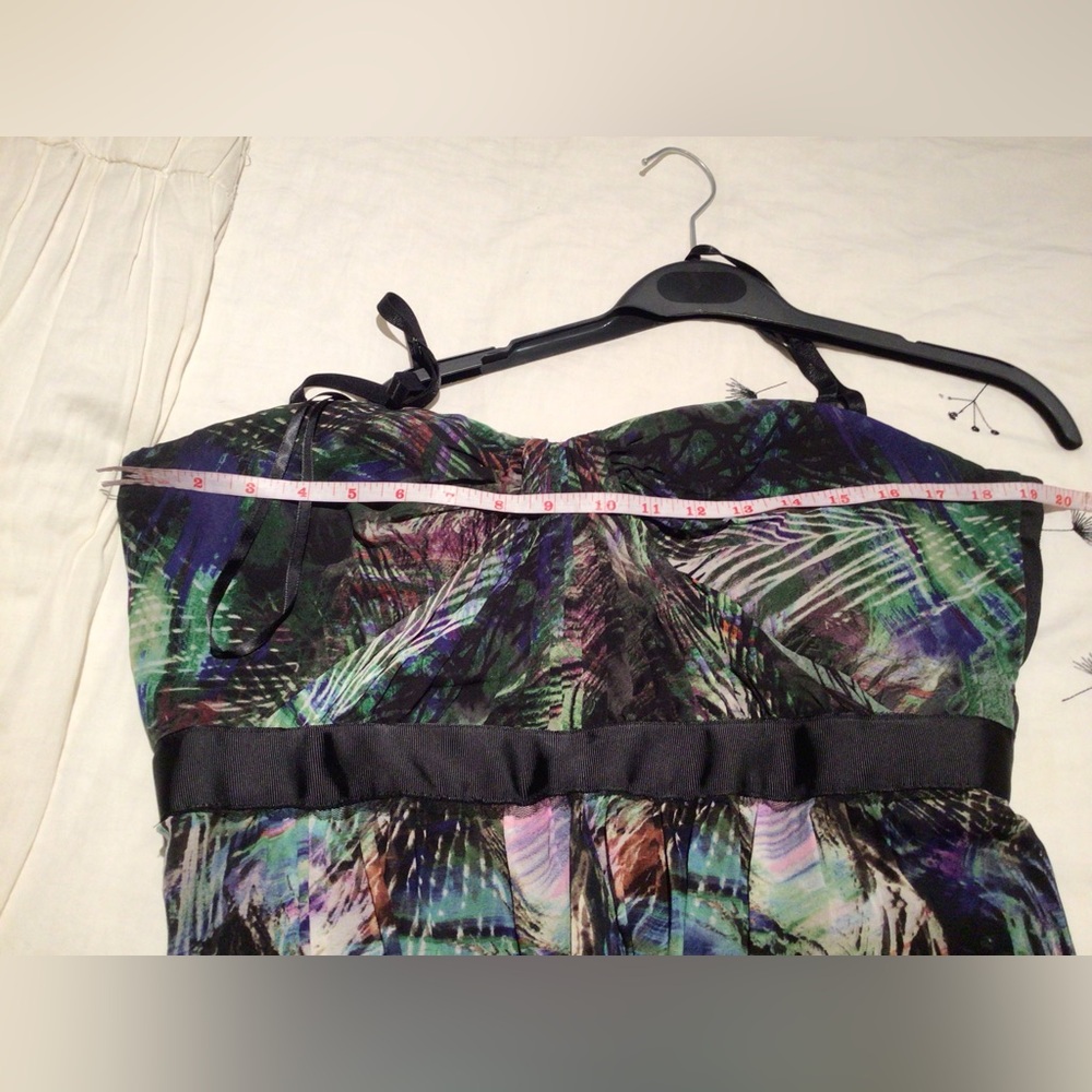 💕HOST PICK💕⬇️P.D.⬇️BCBG MaxAzria evening gown black background with multicolours - Picture 8 of 9